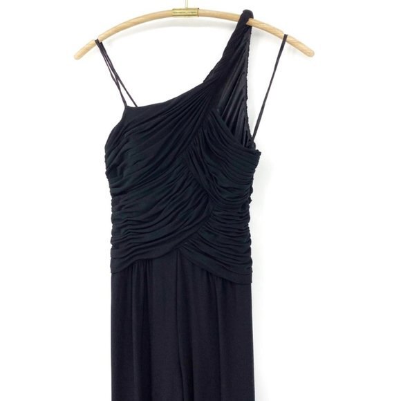 Adrianna Papell Black One Houlder Jumpsuit 8 - Picture 2 of 9